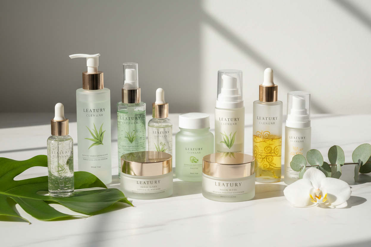 Skincare:

Cleansers, toners, and exfoliators for all skin types

Moisturizers, serums, and masks infused with natural ingredients

Sunscreens and treatments to protect and rejuvenate your skin (make it real photo)